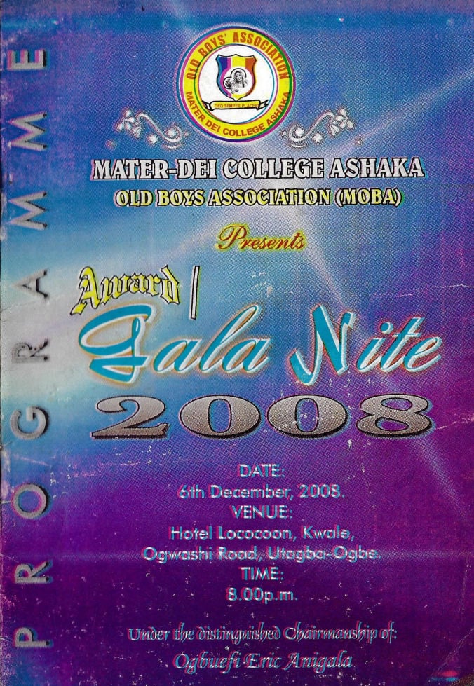 Mater Dei College Ashaka Old Boys Association (MOBA) Programs